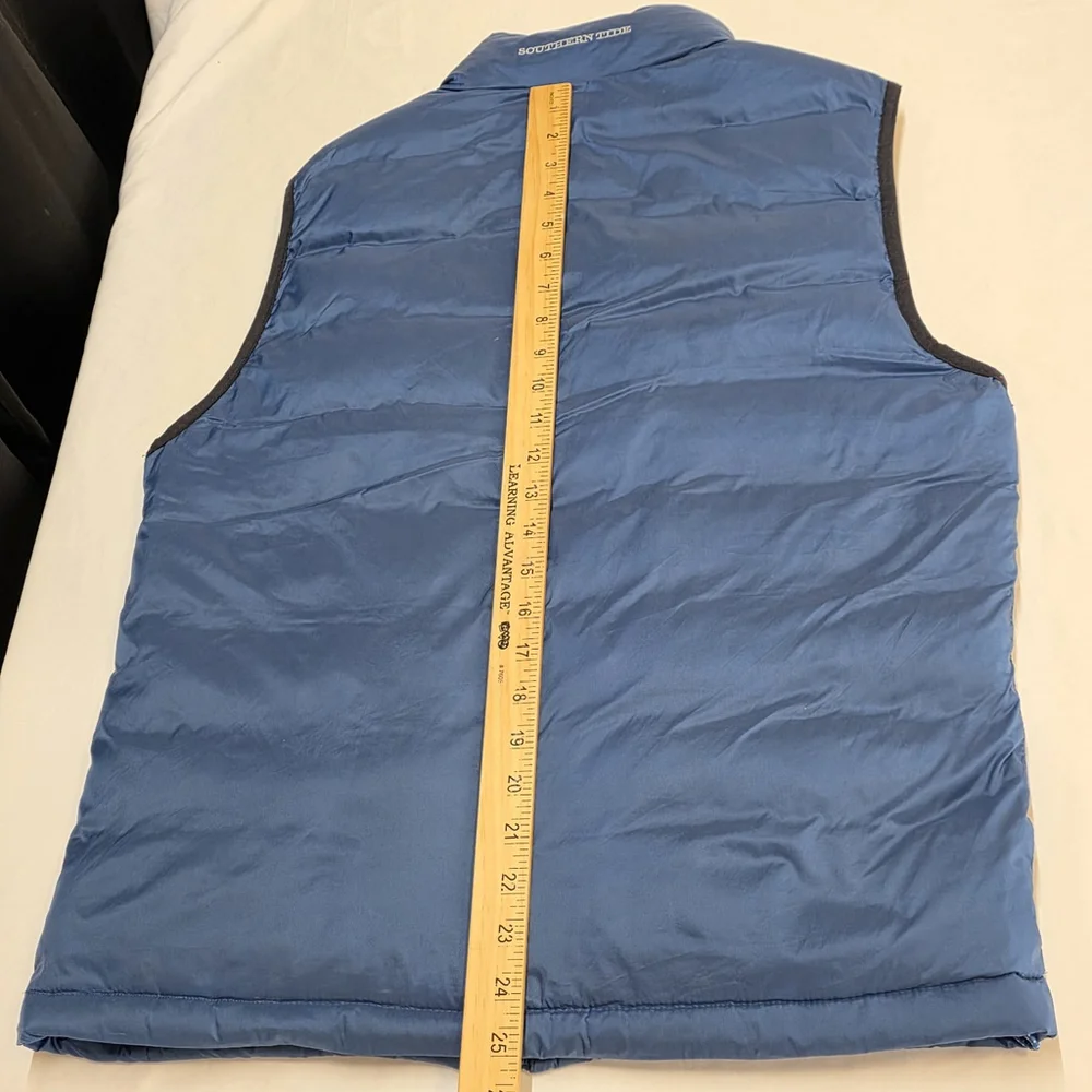 Coastal Prep Southern Tide Down Vest Men S Blue Nylon Goose Down Zip Jacket